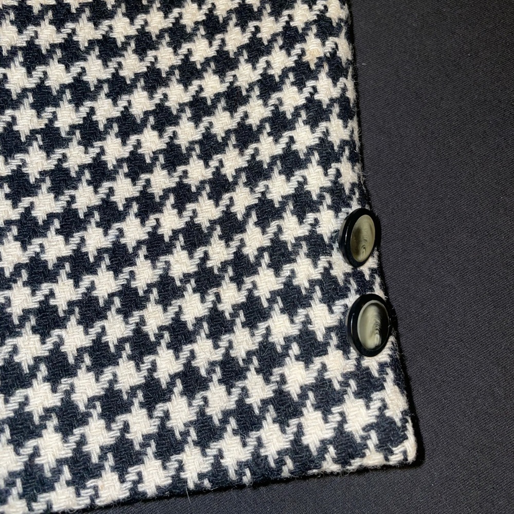 Men's Black and White Houndstooth Jacket - Picture 4 of 7